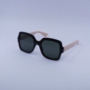 Gucci GG1337S 008 Sunglasses Black/Pink Square Frame, Grey Lenses